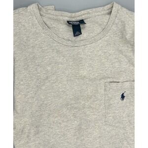 Polo Ralph Lauren Mens Long Sleeve Pocket T Shirt Gray XXL Cotton Crew Neck